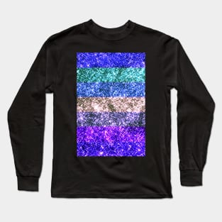 Glitter effect stripes Long Sleeve T-Shirt